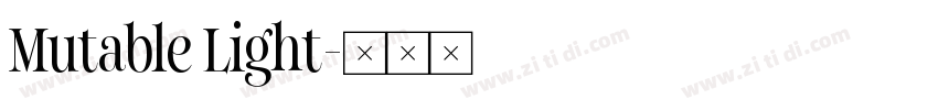 Mutable Light字体转换